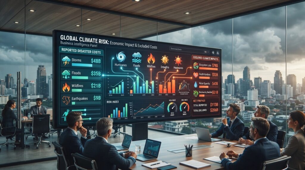 Climate risk data comparing disaster costs and excluded impacts Climate risk data comparing disaster costs and excluded impacts