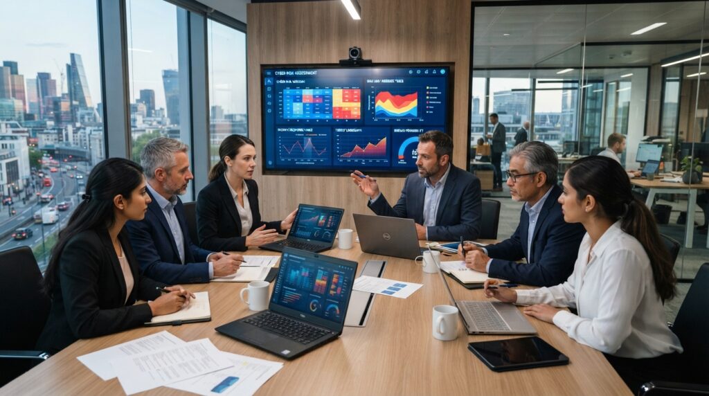 Insurance team reviews cybersecurity outcomes and data risks Insurance team reviews cybersecurity outcomes and data risks