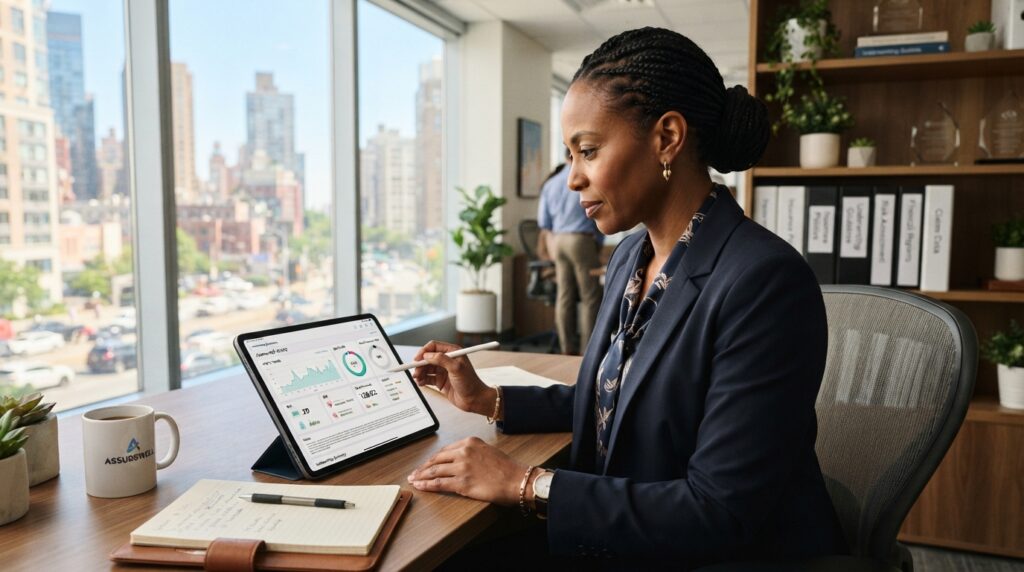 Underwriter reviews an applicant's health and lifestyle information